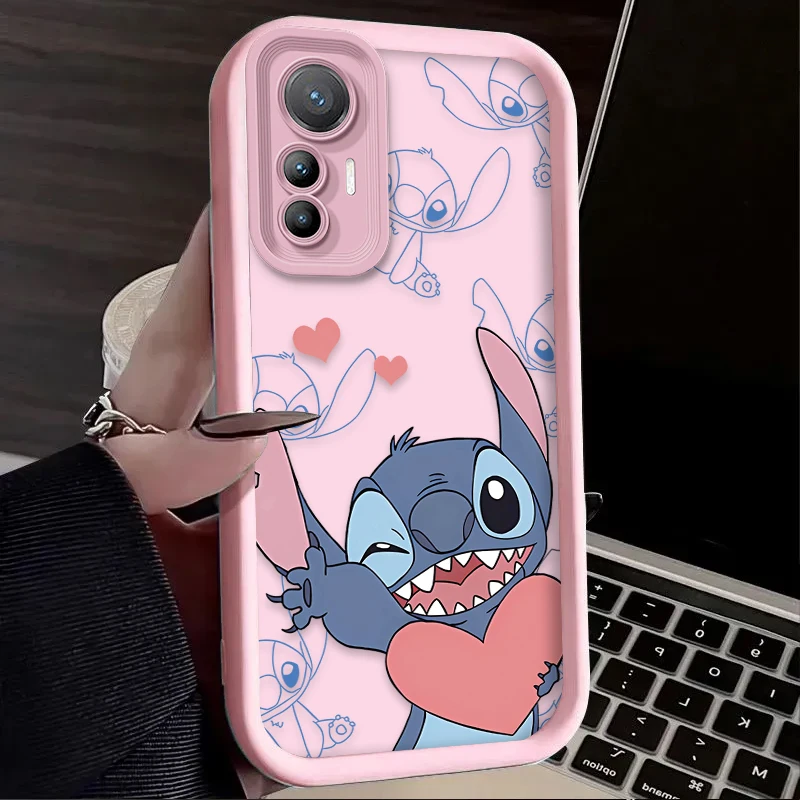 Cartoon Stitch Couple Case for Xiaomi Poco F7 F6 F5 F4 F3 M5s C65 C75 C71 X7 X6 X5 X4 GT X3 NFC M7 M6 Pro 4G 5G Soft Matte Cover