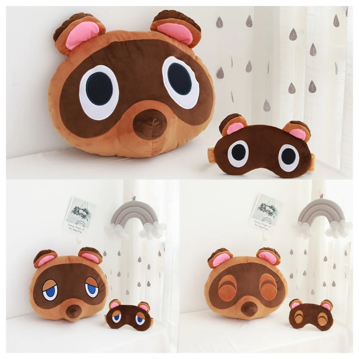 Animal Crossing Surrounding Plush Toy Friends Association Tanuki Stuffed Cushion Beanie Peluche Kawaii Miniso Toy Kid Gifts