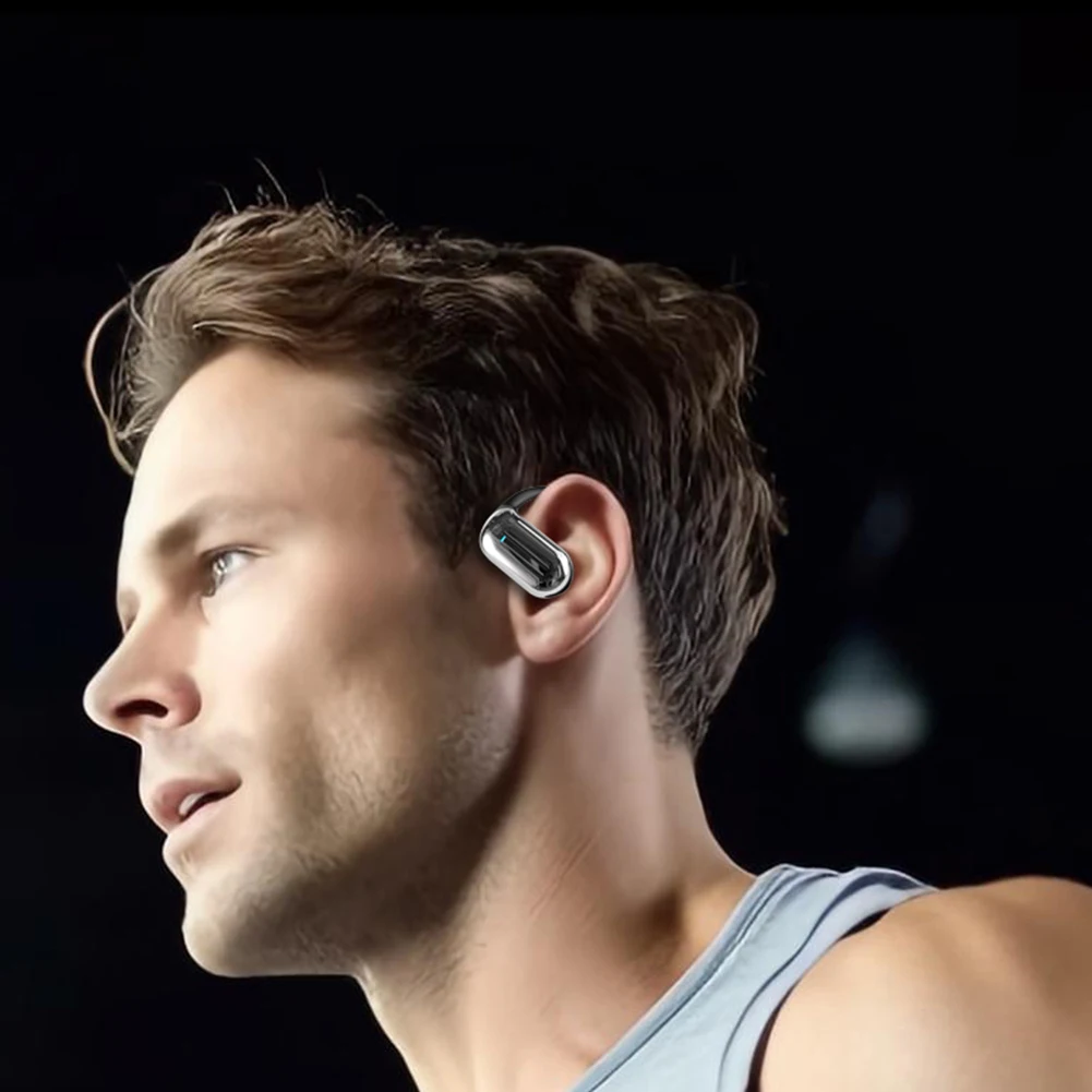 Bluetooth-Compatible 5.3 AI Translation Earbuds with Ear Hook Translator Headphones Open Ear Headphones for Travel and Business