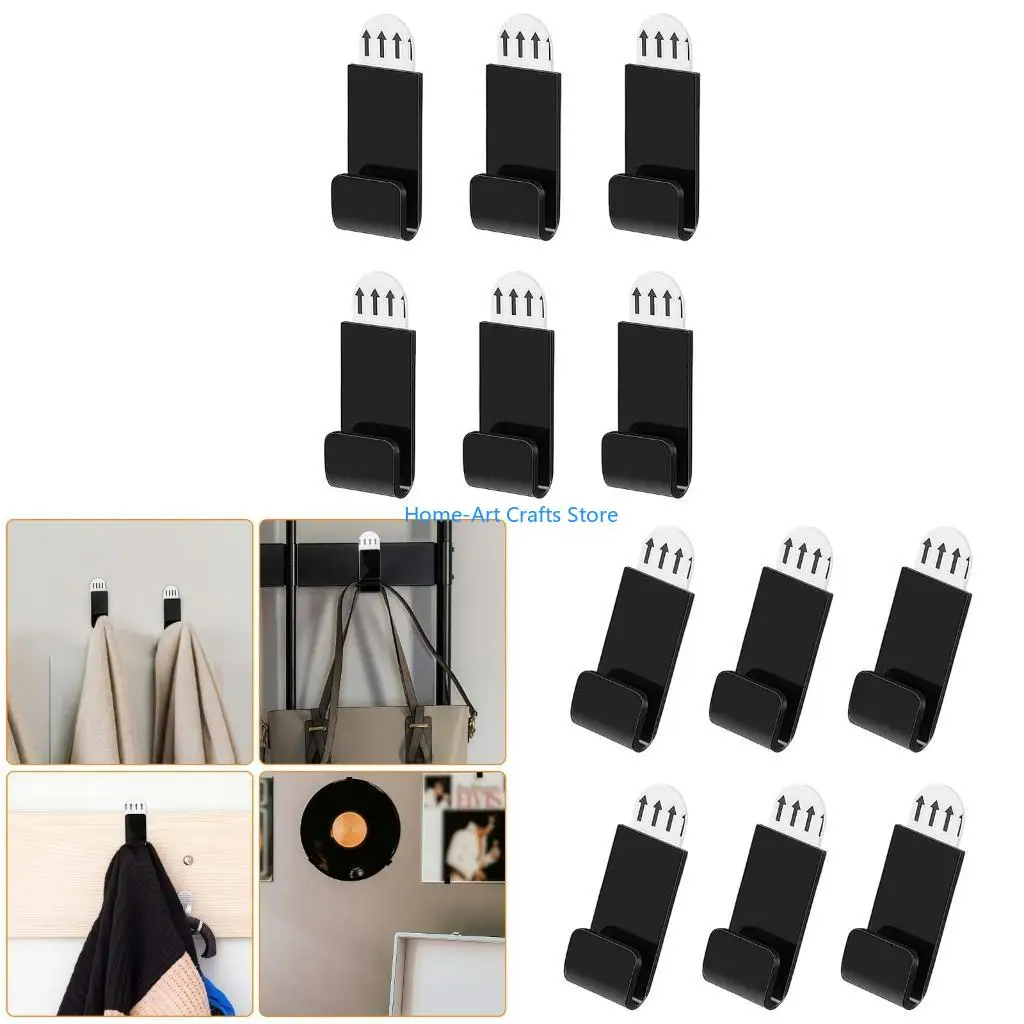 Y3NA 6 Acrylic Record Wall Hangers Wall Mounted Acrylic Rack for Album Collection Display Space Saving Solution