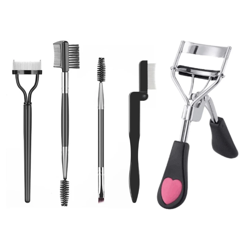Eyelash Curlers with Comb Eyebrow Brush Kit for Women Lash Curler Eyelash Comb Seperator Mascara Brushes Eyebrow Brush