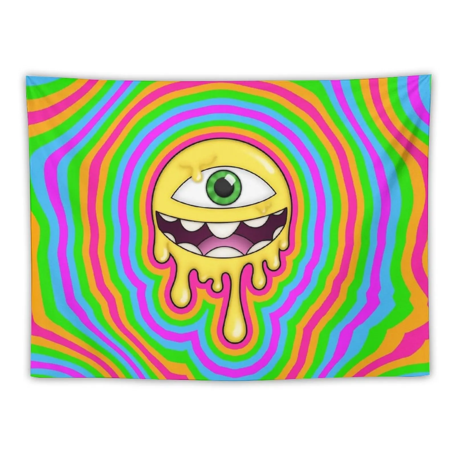 

Drippy Round Cyclops Tapestry Tapete For The Wall Aesthetic Room Decoration Wall Hanging Cute Room Decor Tapestry