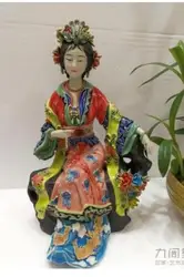 beauties Lin Weidong Shiwan Ceramic figurines Chinese style living room porch club lady Sculpture Beauty Women statue