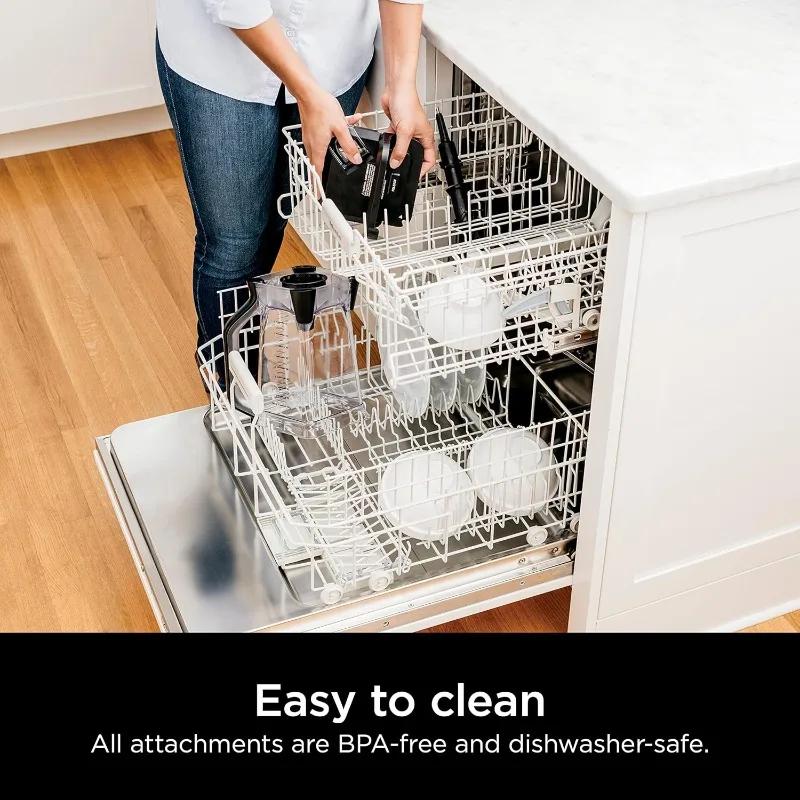 خلاط نينجا بروفيشنال 1000 وات، تقنية التكسير الكاملة - العصائر، سحق الثلج والفواكه المجمدة، خلاط كونترتوب بالحجم الكامل