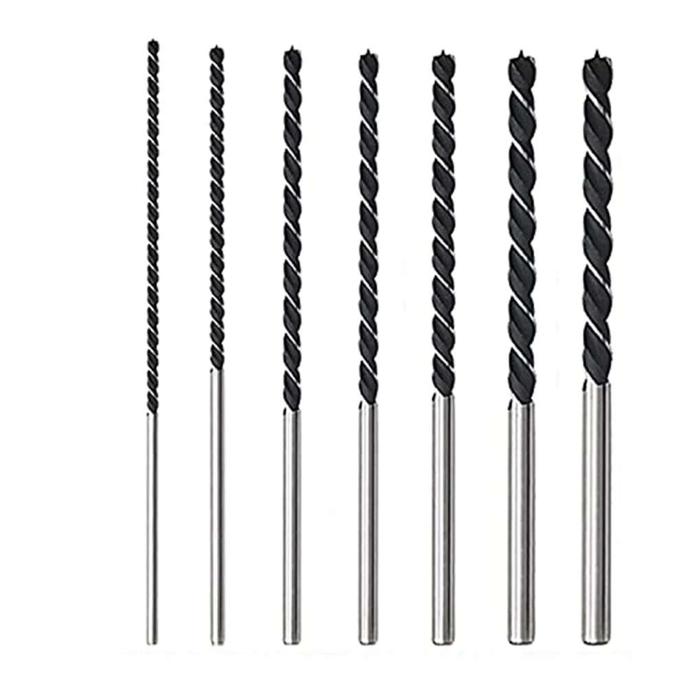 7Pcs Extra Long Wood Drill Bit Set 12 Inch 300mm Drill Bits DIY Woodworking Tool Spiral Drill Extra Long Drill