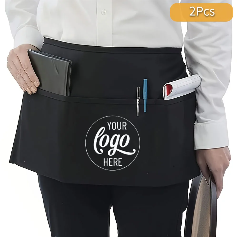 2-Pack Personalized Aprons, Customizable with Names, Household Kitchen Aprons, Chef Aprons, Waiter Work Aprons, Hairstylist Tool Aprons, Cleaning Worker Aprons, Etc., Multi-Purpose Aprons