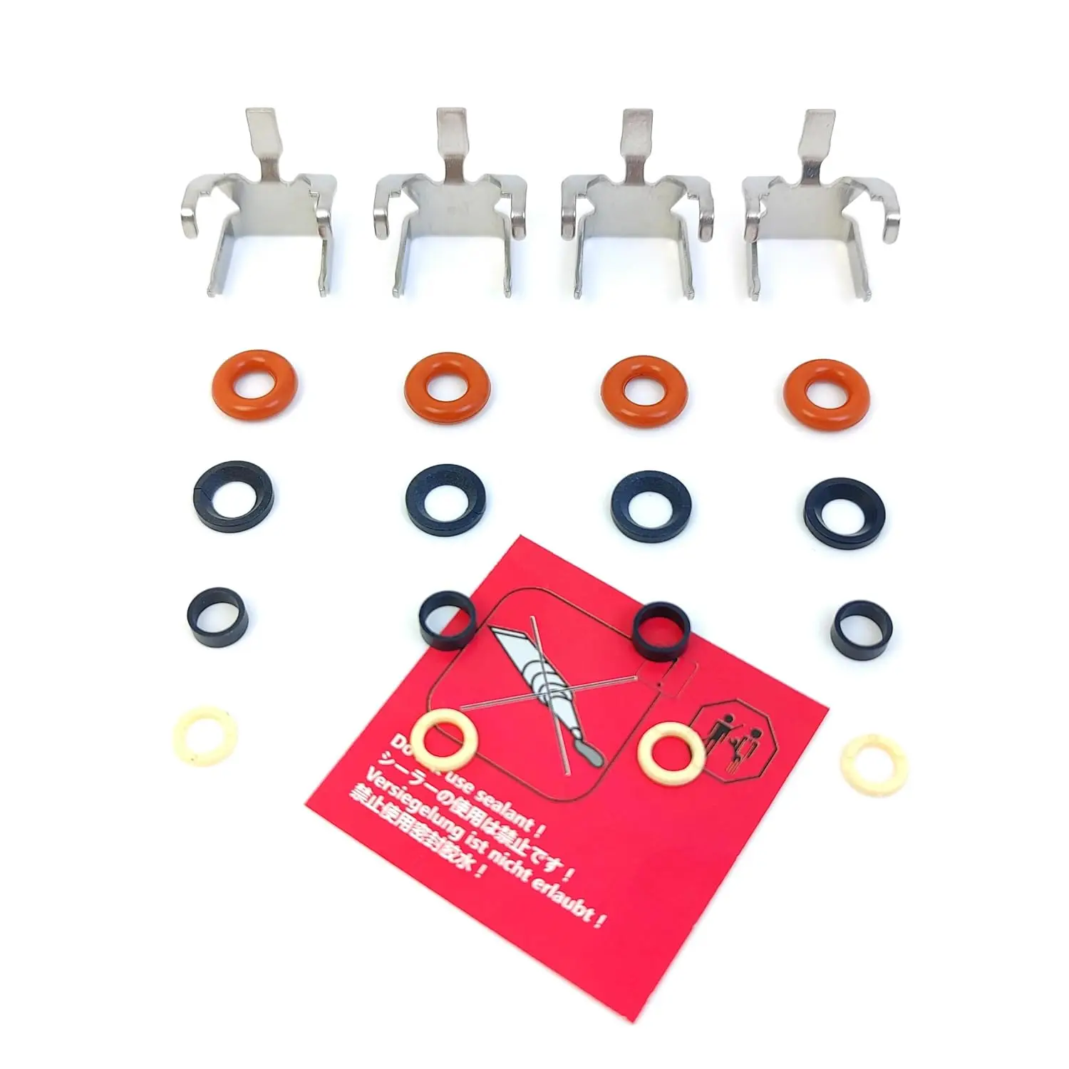 LINK-LOCK 4Set OK.04.10047 Fuel Injector Repair Kit 31372510 with FKM Viton O-RING For VOLVO XC60 S60 V60 S90 V90 B4204 2018-201