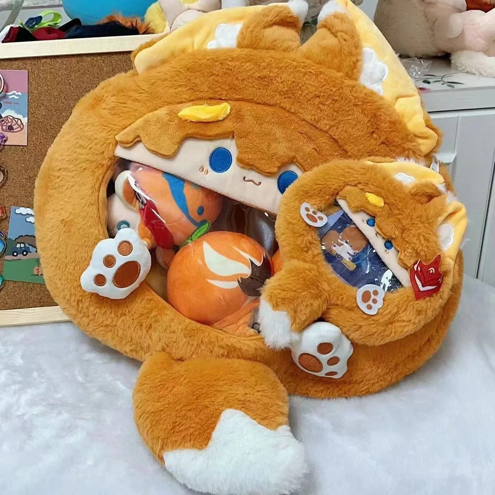 

Original Anime Genshin Impact Tartaglia Cosplay Cute Coin Purse Wallets Plush Itabag Shoulder Kawaii Messenger Bag Gift