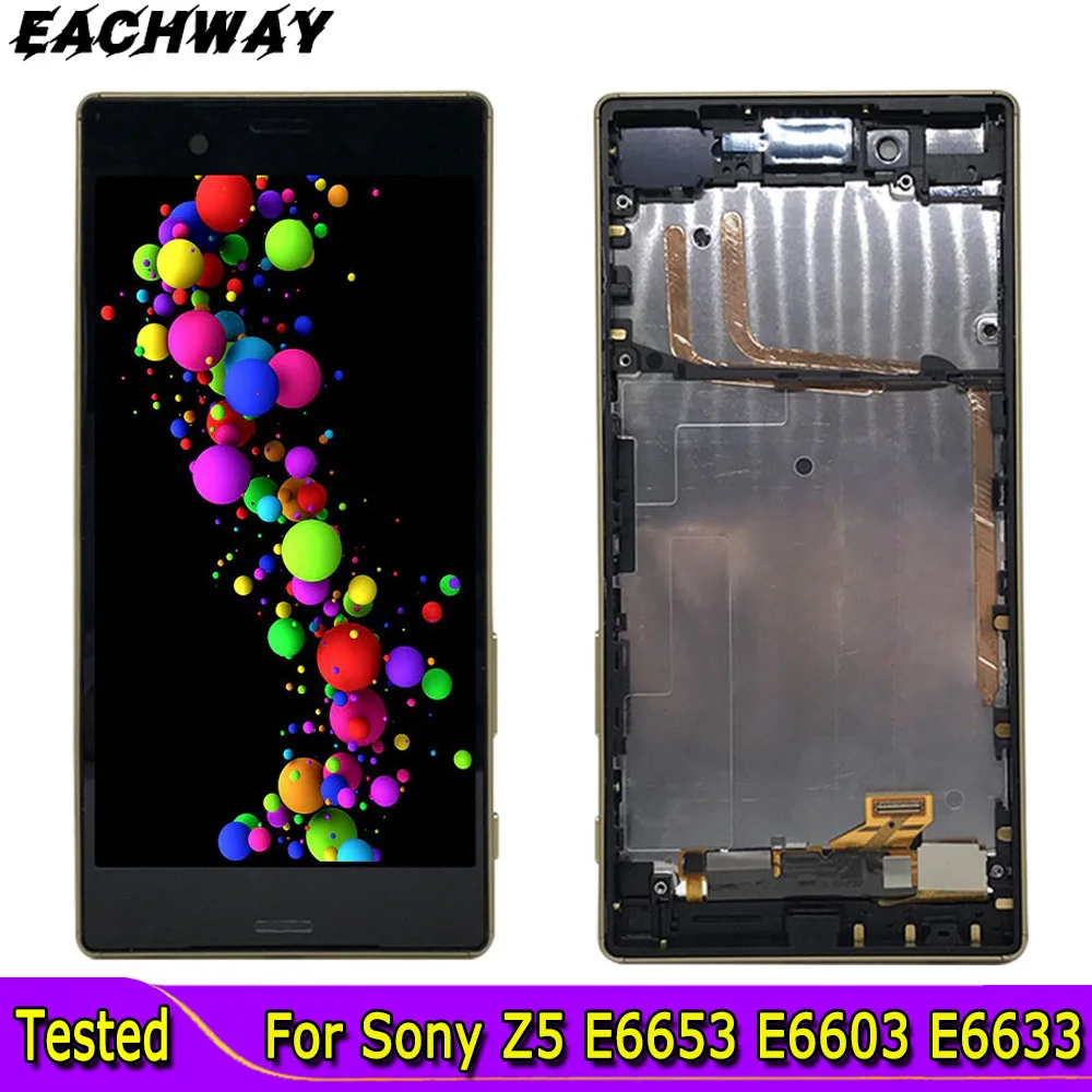 

Hight Quality For Sony Xperia Z5 E6653 E6603 E6633 LCD Display Touch Screen Digitizer Assembly 1920*1080 For 5.2" Sony Z5 LCD