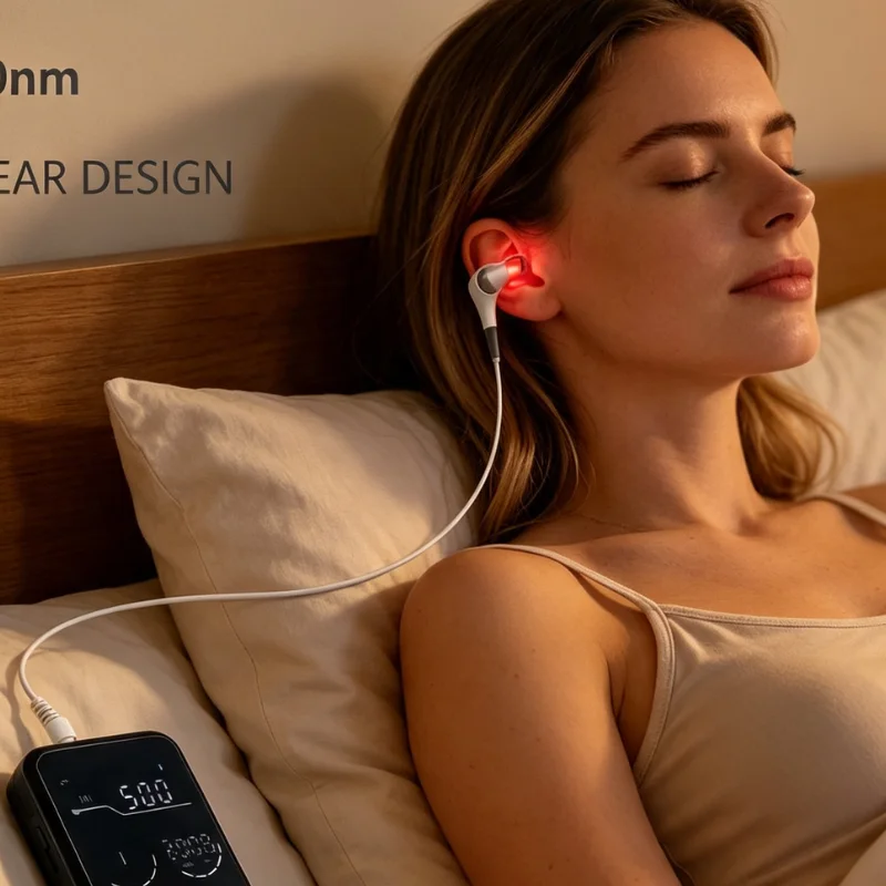 Clinical Grade Rechargeable Vagus Nerve Stimulator taVNS for Sleep Support Stress Relief Relaxation Home Device