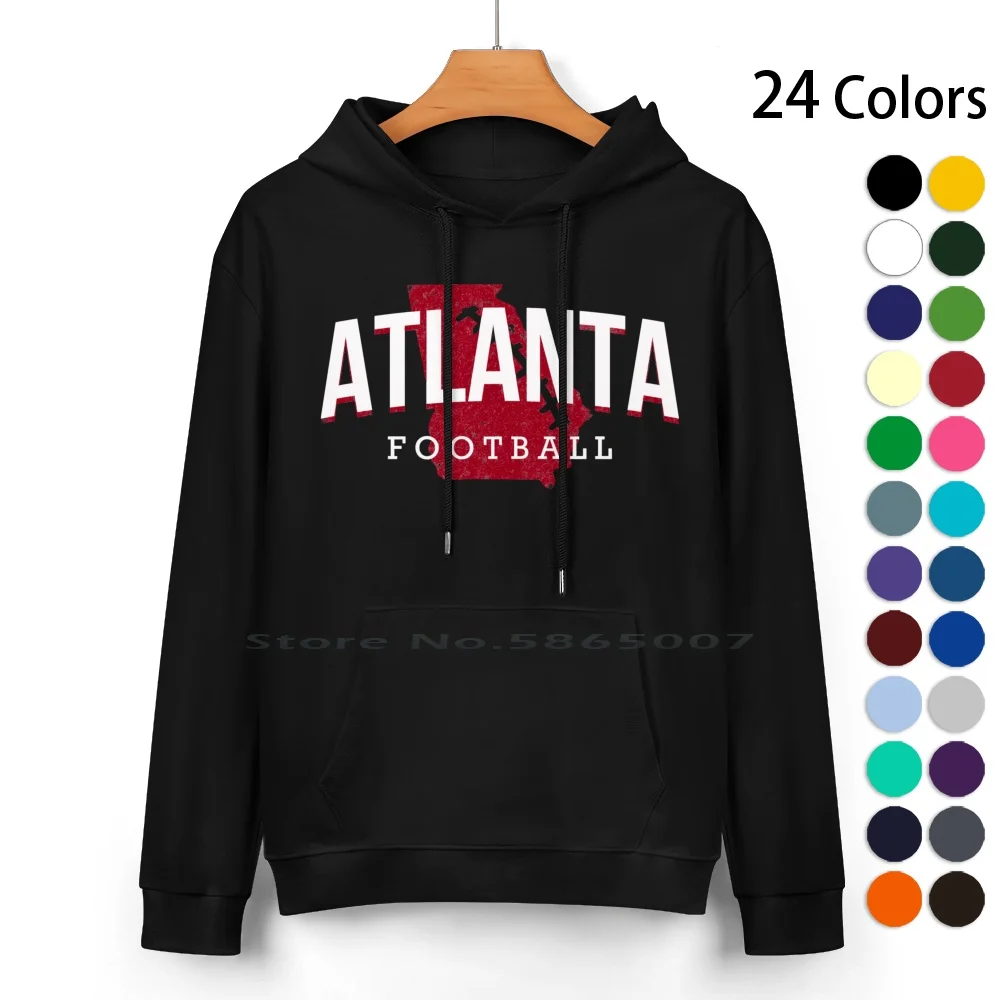 Atlanta Pride-Football 2 Cotton Hoodie Sweater 24 Colors Braves Falcons Baseball Football Basketball Chipper Jones Freddie