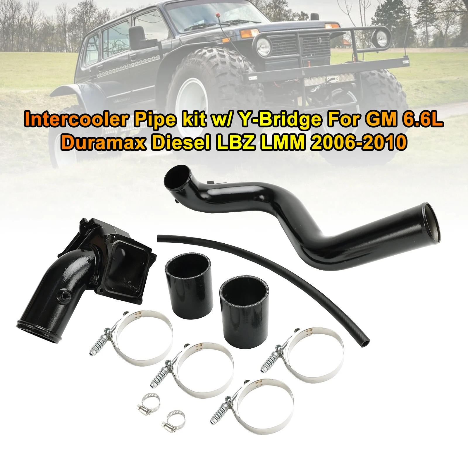 Artudatech Intercooler Pipe kit w/ Y-Bridge For GM 6.6L Duramax Diesel LBZ LMM 2006-2010