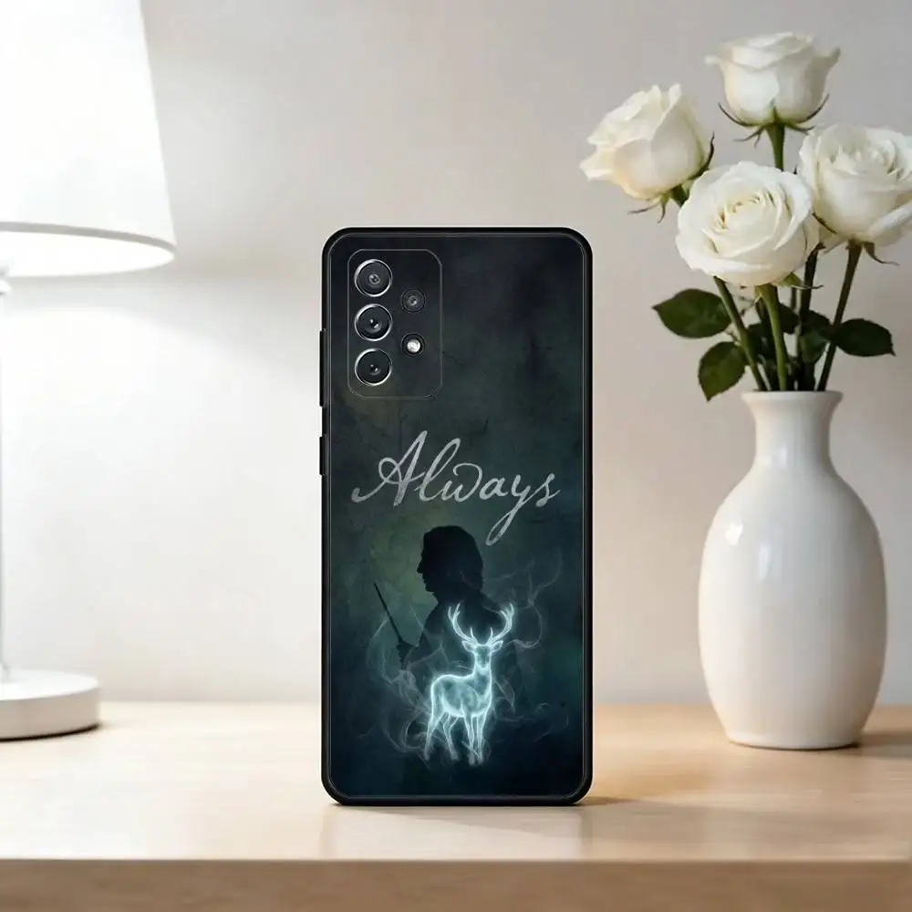 Magic H-Harry-es P-Potters Wand Phone Case For Samsung S25,S24,S21,S22,S23,S30,Ultra,S20,Plus,Fe,Lite,Note,10,Black Cover view 3