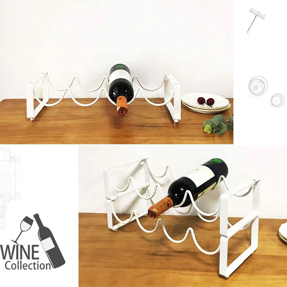 

B69C Tabletop Stackable Wine Rack,Free Standing Wine Bottle Storage Holder,Home Decorations For Cabinet Cupboard Countertop