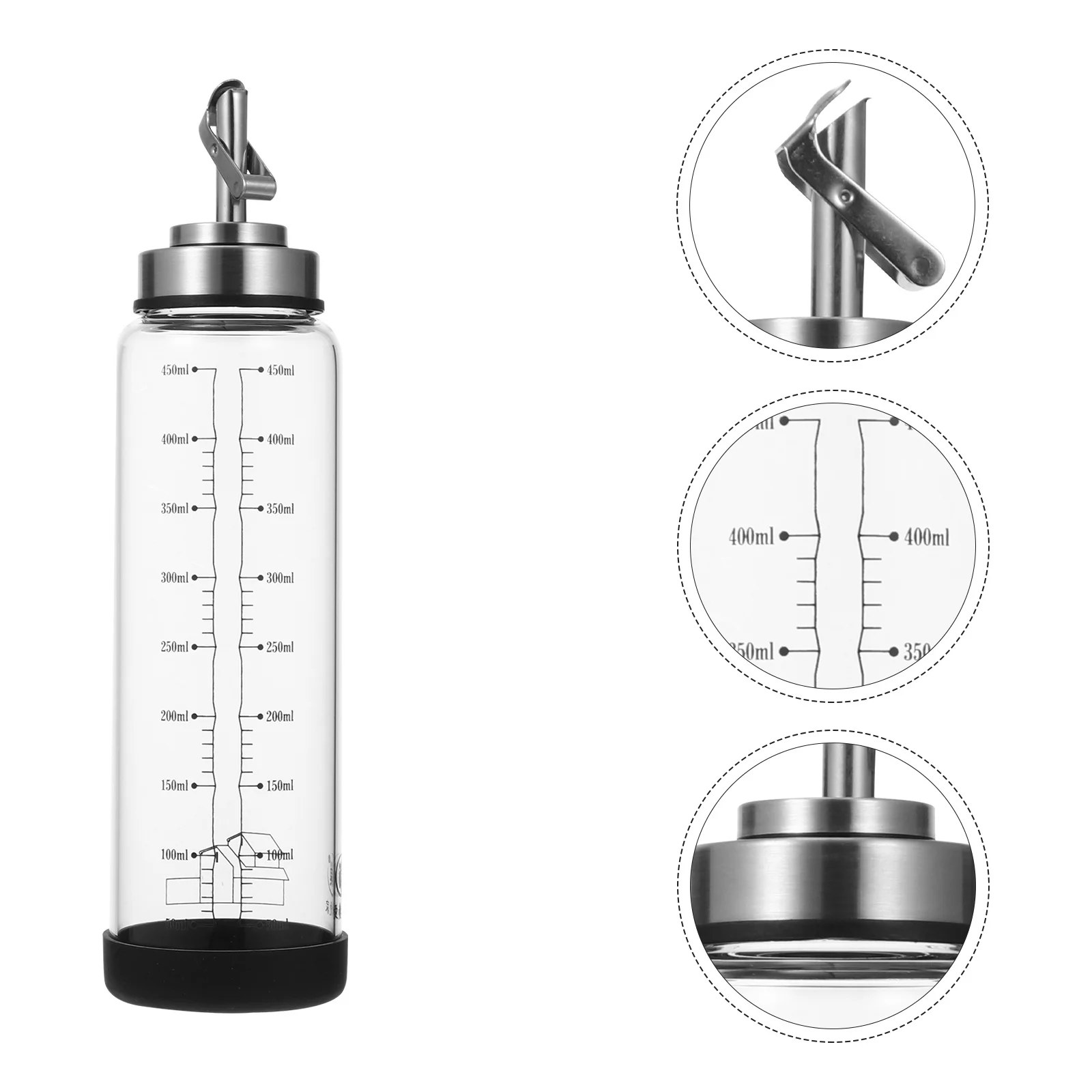 

Modern Oil Bottle Kitchen Dispenser Non-slip Stainless Steel Storage Container Assorted Color