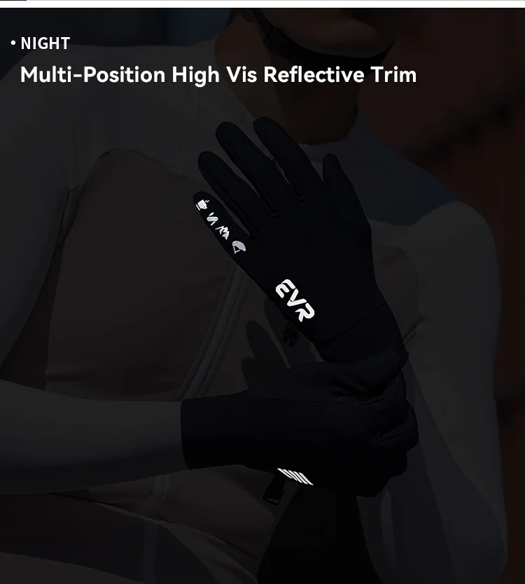 EVR Winter-Fahrradhandschuhe Touchscreen-fähig Thermo-Warm Straßen-Vollfingerhandschuhe Winddicht und Wasserdicht Fahrrad-Zubehör – Detail 12