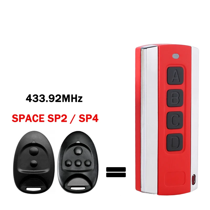 For SPACE SP4 SP2 Garage Door Remote Control 433.92MHz Rolling Code Electric Door Controller