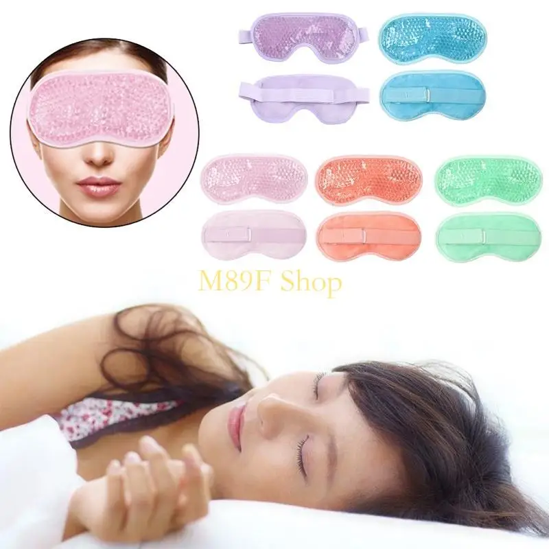 

M89F Маска для глаз с охлаждающим льдом-многоразовые маски для глаз, маска для сна с плюшевой подложкой от головной боли,