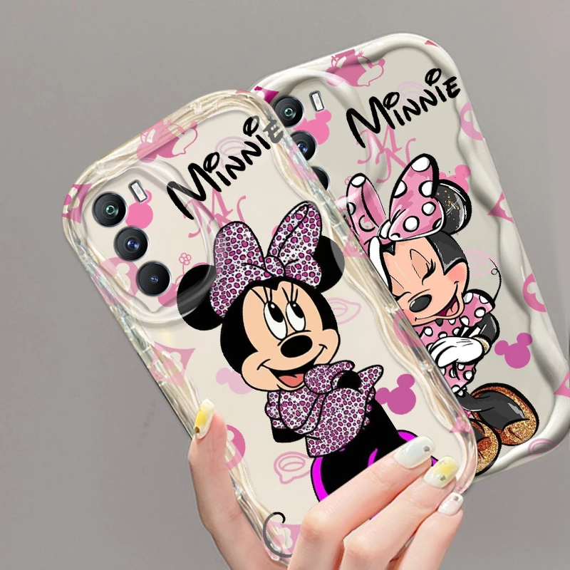 Minnie Disney Luxury Fashion For Xiaomi Mi 14 12 12T 11 Lite Poco M6 X6 X5 X4 X3 M3 F4 Pro GT NFC 5G Wave Oil Back Phone Case