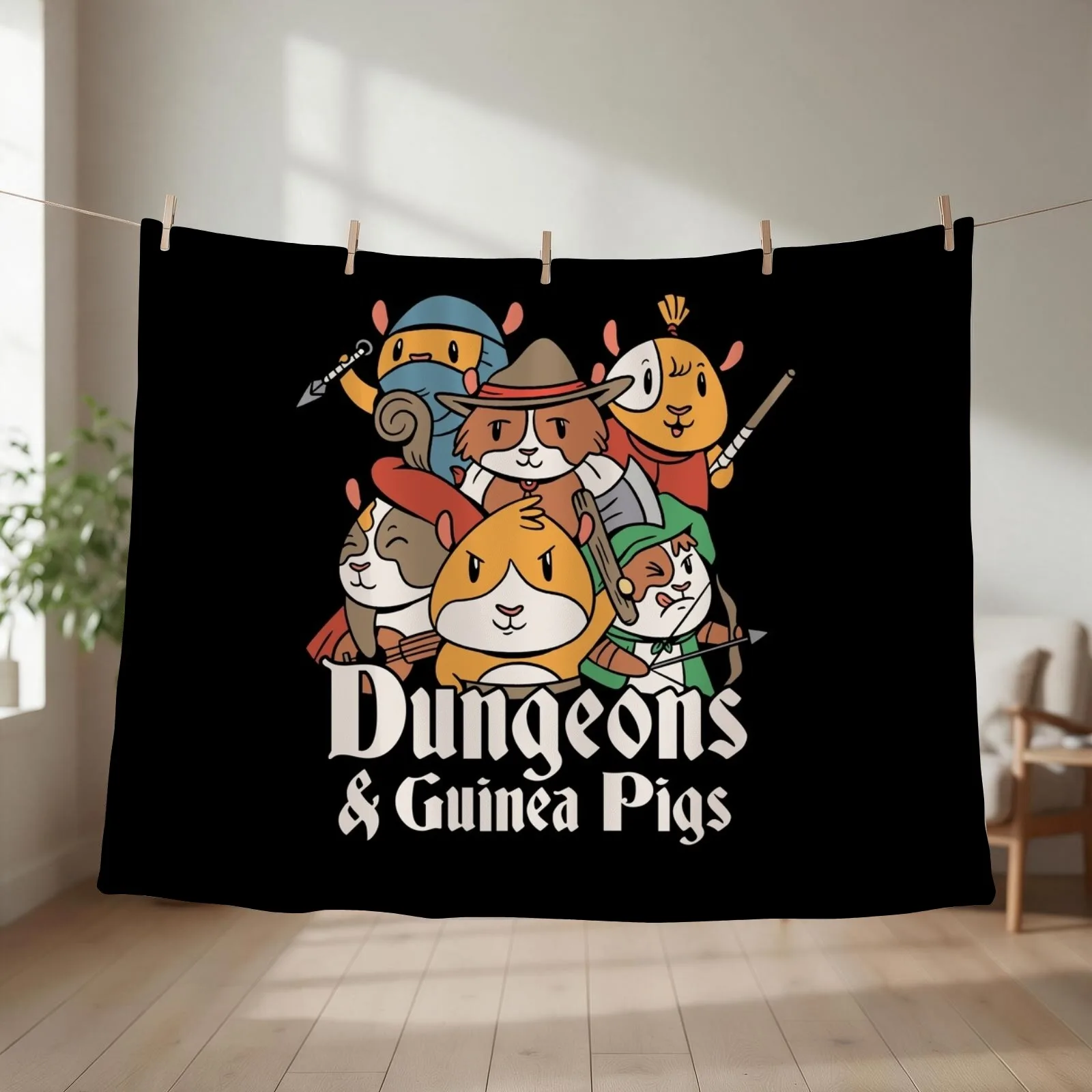 DUNGEON GUINEA PIGS Throw Blanket Cute Decorative Sofa Single Nap Blankets