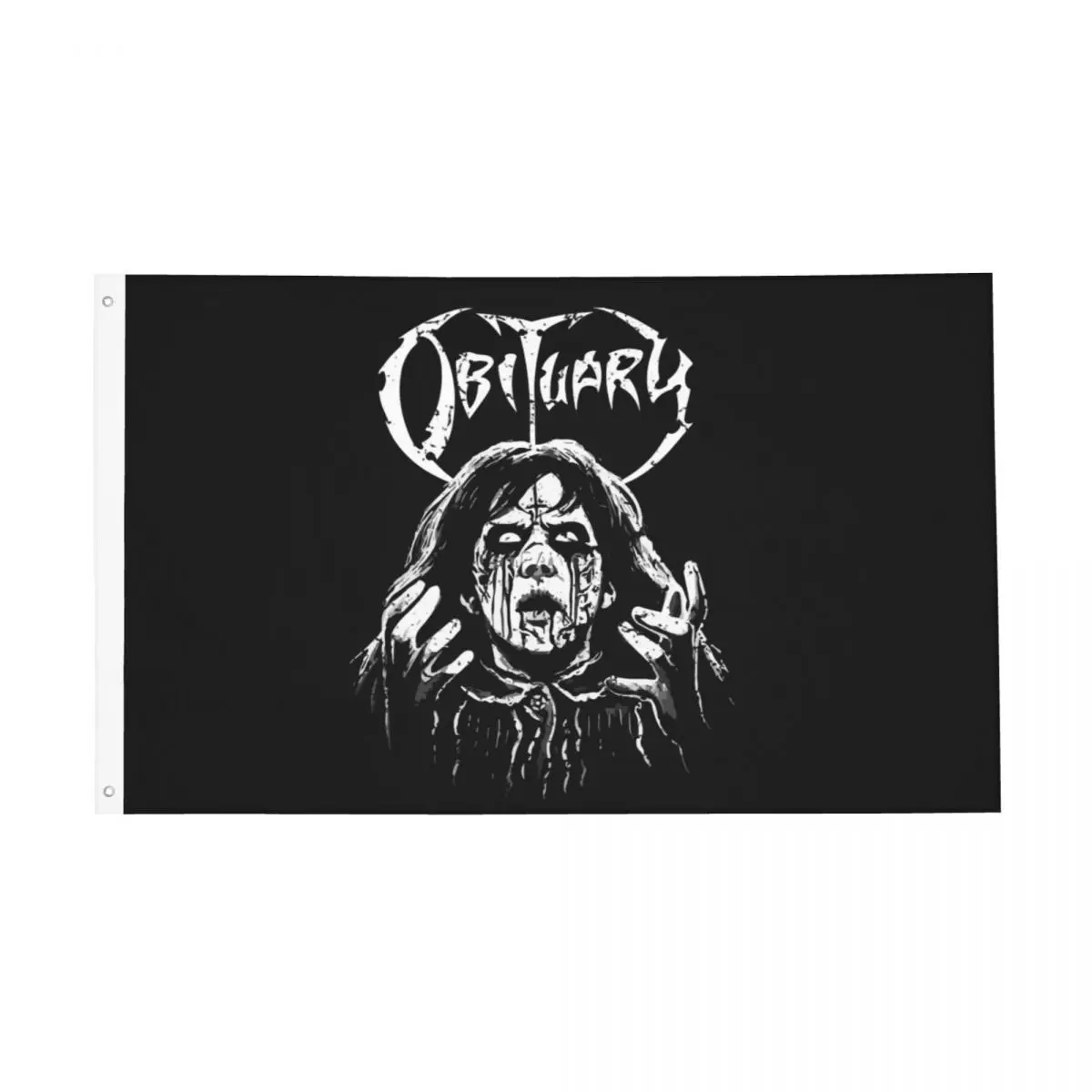 Obituary Band Death Metal Flag Fade Proof Outdoor Banner Heavy Metal All Weather Hanging Decoration