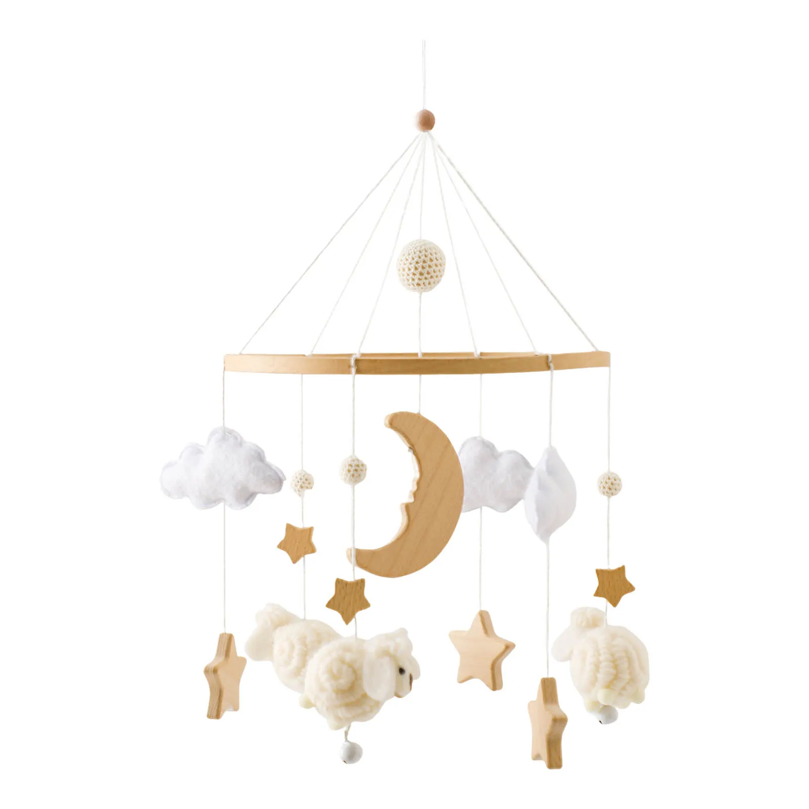 Babybedje met walvisshema, handgemaakt vilt, hangend mobiel voor kinderkamer, mobiel, Boho kinderkamer mobiel, zakdrones voor volwassenen