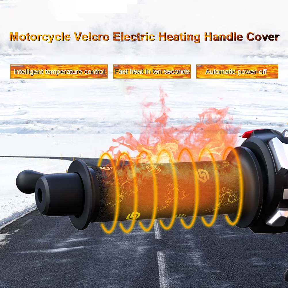 12V Motorcycle Heated Grips Handlebar Electric Hot Heated Grips Handlebar Warmer ATV Bike Handlebar Warmers Handle Grip