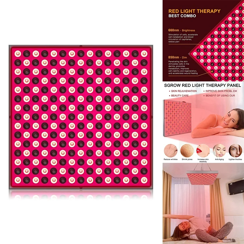 Red-Light-Therapy-Device - 45W LED Panel Deep 660Nm And Near-Infrared 850Nm LED Light Combo For Skin Beauty