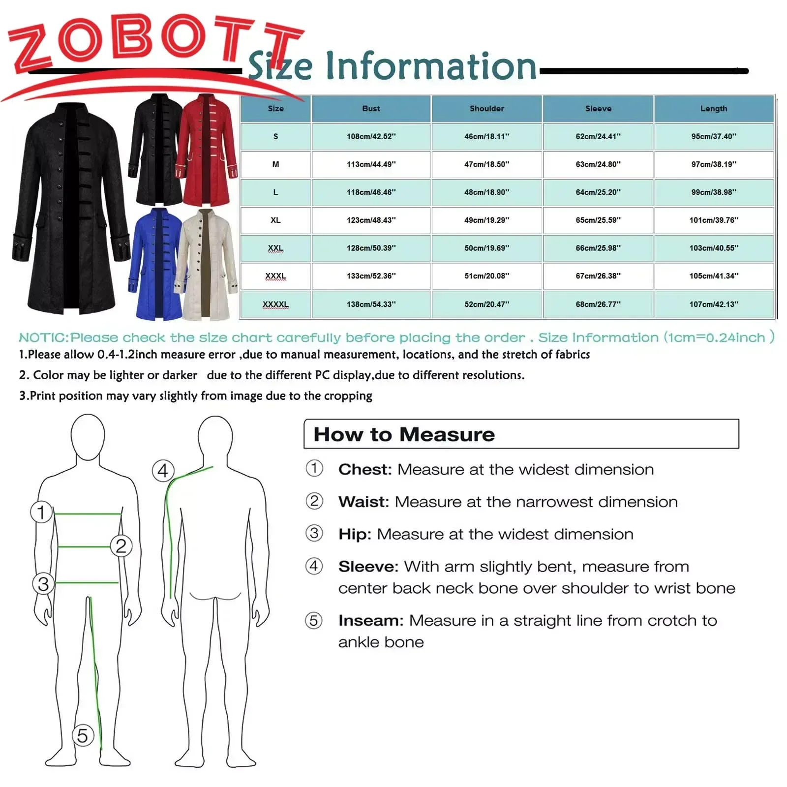 رجل القوطية Steampunk فستان معطف خمر القرون الوسطى الفيكتوري زي يرتدى عصر النهضة سترة أزرار خندق معطف أبلى