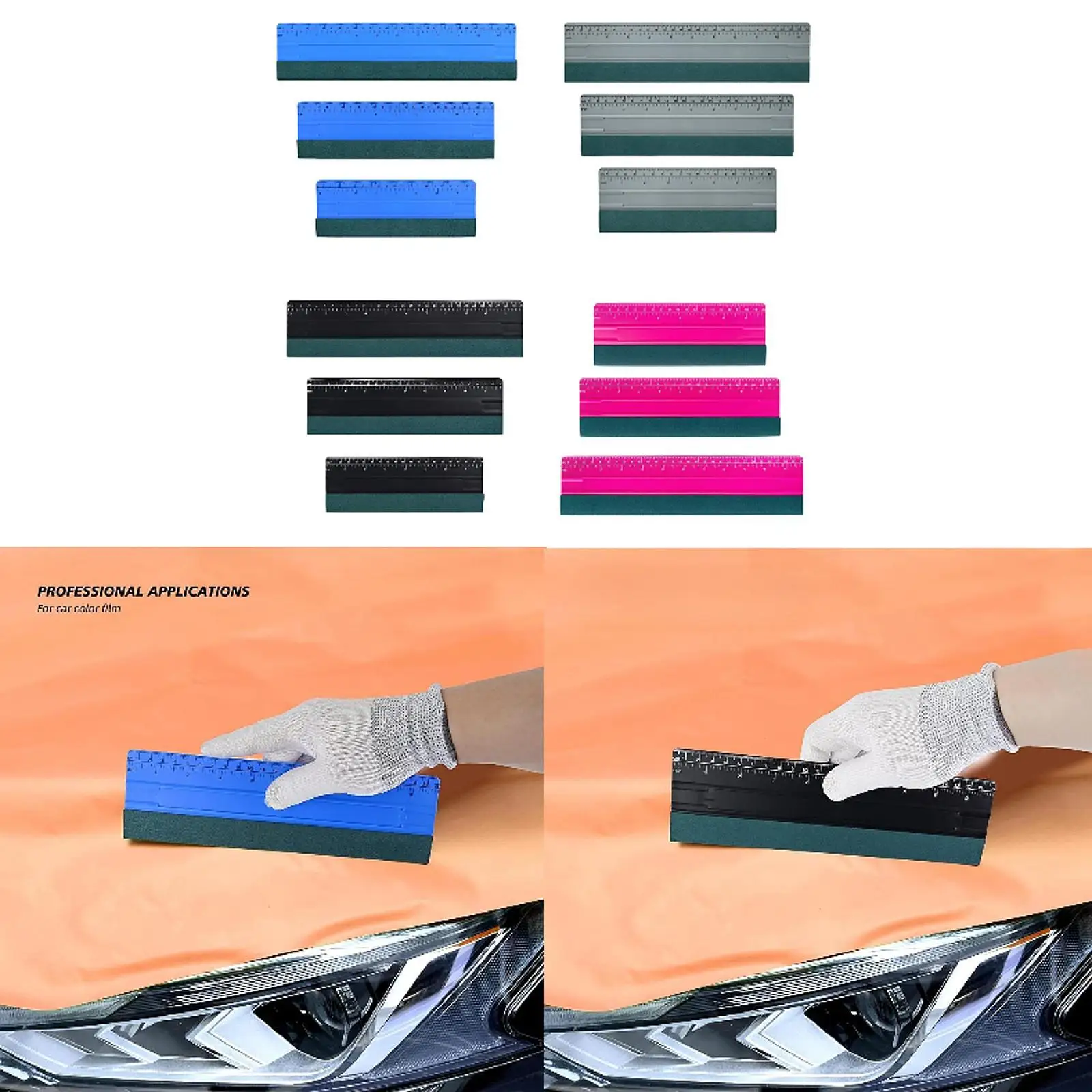 

3 шт. фетровые скребки для виниловой пленки автомобиля для установки тонировки окон автомобиля