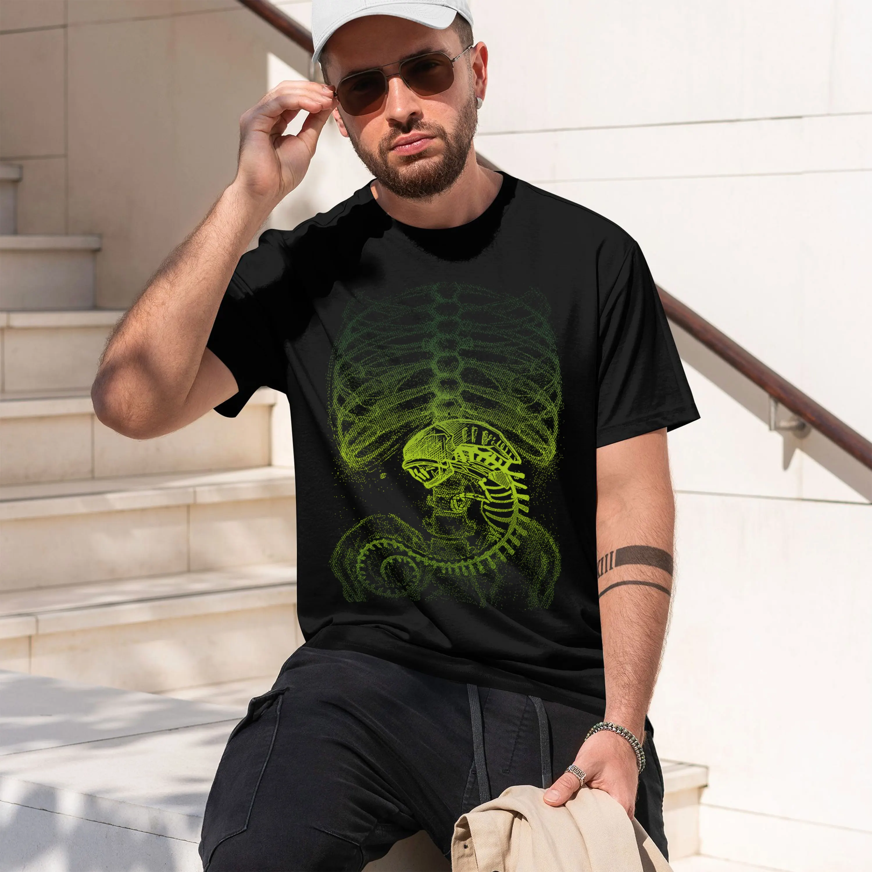 In Nippon No One Can Hear Scream Janese en vintage xenomorph ripley plus 2026 New Model Men’s Short-sleeve crewneck T-Shirt Clas