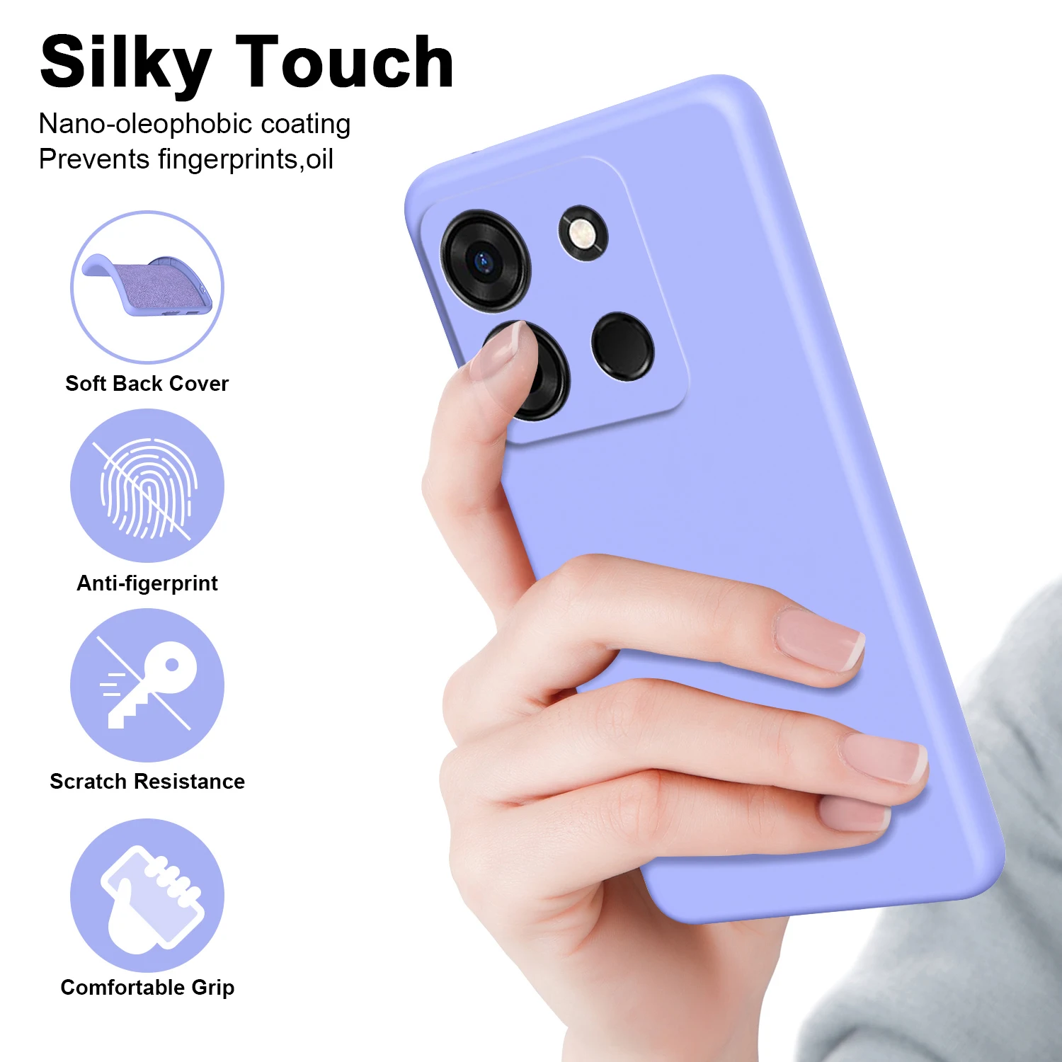 Luxury Liquid Silicone Case For Infinix Smart 7 Smart7 X6515 Built in Flannel Armor Shockproof Soft Phone Cover InfinixSmart7