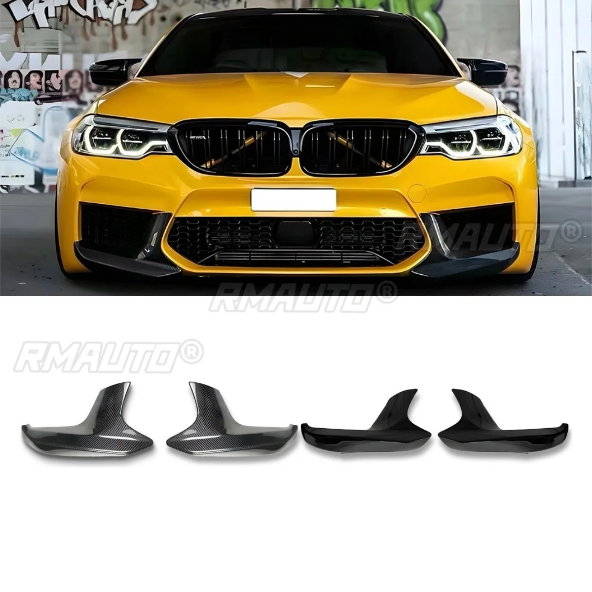 Front Package Corner Rivet Wrapped Corner Anti Scratch Corner Protector Body Kit For BMW 5 Series F90 2017-2020 Car Accessories