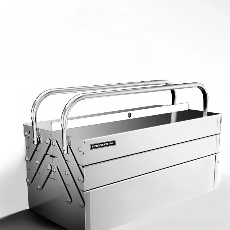 Organizer Tool Box meccanico Storage cassetta degli attrezzi in acciaio valigia professionale in metallo parti della custodia impermeabile accessori per Garage