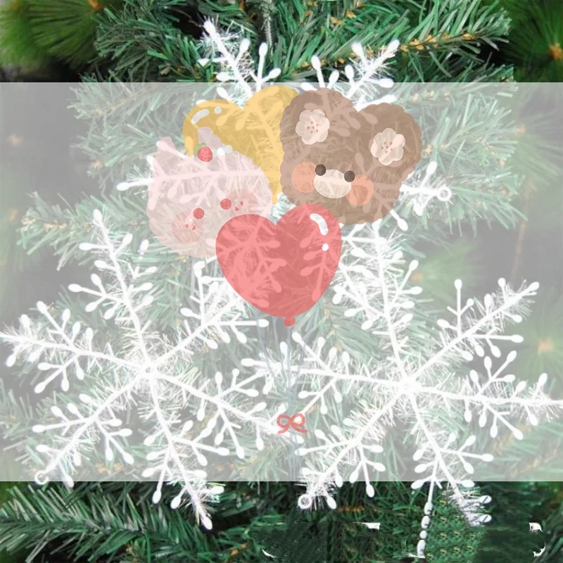 White Christmas Snowflake Ornaments Sparkly Glitter Easy Hanging Holes For Xmas Tree Holiday Party Home Decor