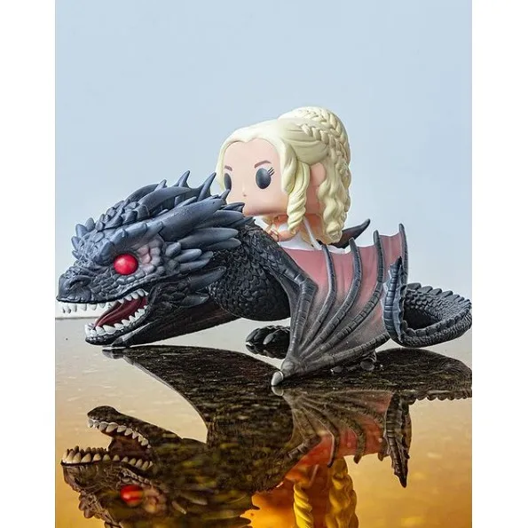 Игра в Funko Pop Rides # 15 Дейенерис Дрогон # Коллекционная фигурка дракона Визериона, Короля Ночи, 58 см, из сериала «Игра престолов»