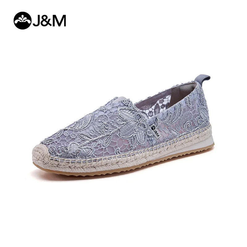 

Модные сетчатые туфли-лоферы J&M 2026 с цветочным узором, дышащие резиновые эспадрильи, повседневные слипоны, золотые кроссовки