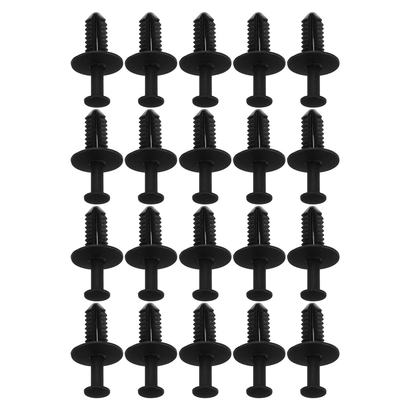 

20pcs Clips Car Bumper Fasteners Retainer Automotive Black Body Plastic Durable Secure Design Easy Installation Vehicle