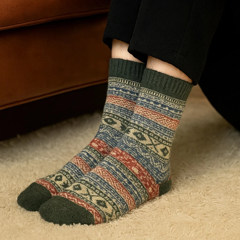5 أزواج الرجال الخريف الشتاء جوارب من الصوف. الدافئة لينة منتصف طول الجوارب رقيقة جدا Harajuku الرجال التجمد الكشمير الجوارب القصيرة
