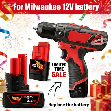 

Аккумулятор 3000 мАч для Milwaukee M12 и зарядное устройство, замена для Milwaukee 48-11-2410 48-11-2420, аккумулятор для беспроводного шуруповерта 12В