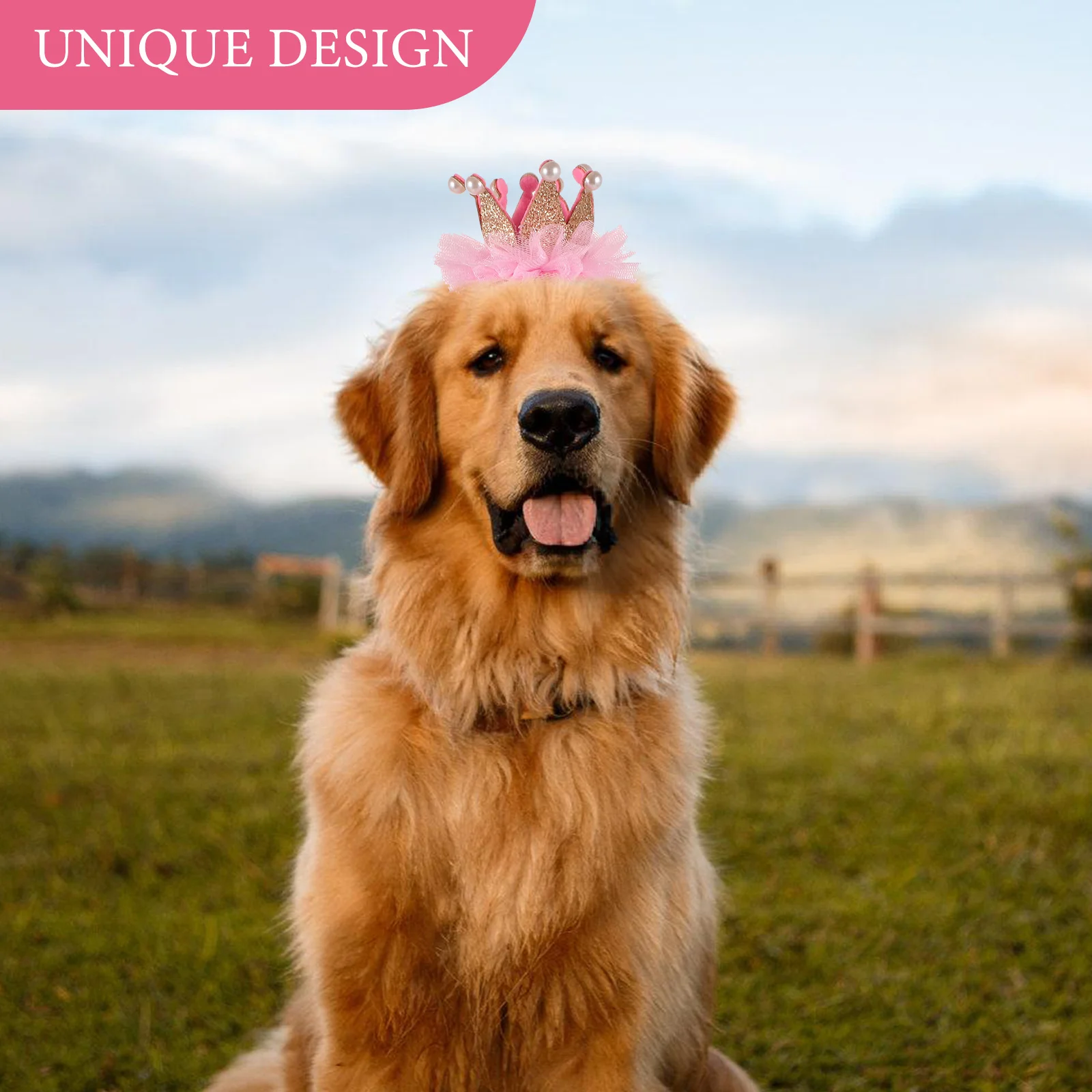 

2Pcs Dog Pet Birthday Scarf Set Adjustable Pet Outfits Dog Scarf Cloth Accessories Comfortable Durable Photo Props
