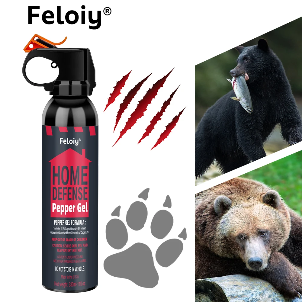 Bear Repellent Spray, Pepper Gel, Safe and Reliable, Reduces Attacker's Actions, Non-toxic and Non-flammable, Safe To Carry