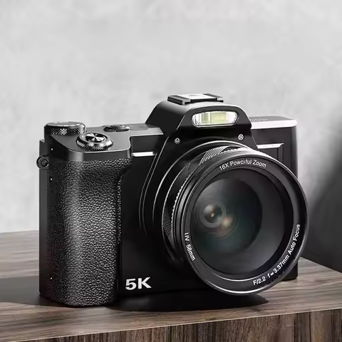 5K 48MP HD Digital Camera Anti-Shake Mirrorless Camera with 3.5" HD Screen Support External Flash student party Micro DSLR Cam