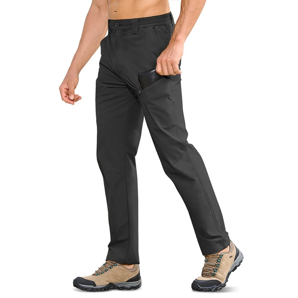 Spring Summer Lightweight Rip-stop Cargo Work Trousers Multi-Pockets Camping Fishing Pants Quick Dry Outdoor Hiking Pants Men