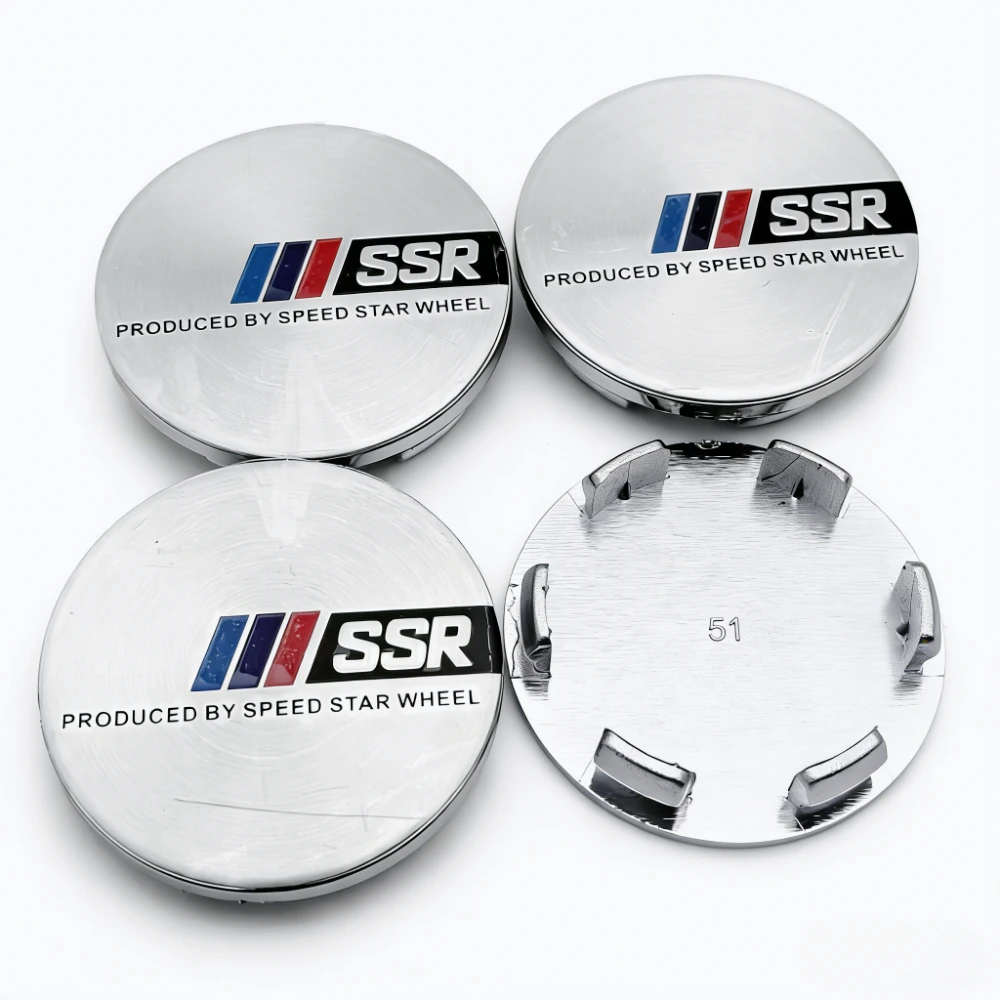 4x 51mm SSR Nabendeckel Radkappen Nabenkappen