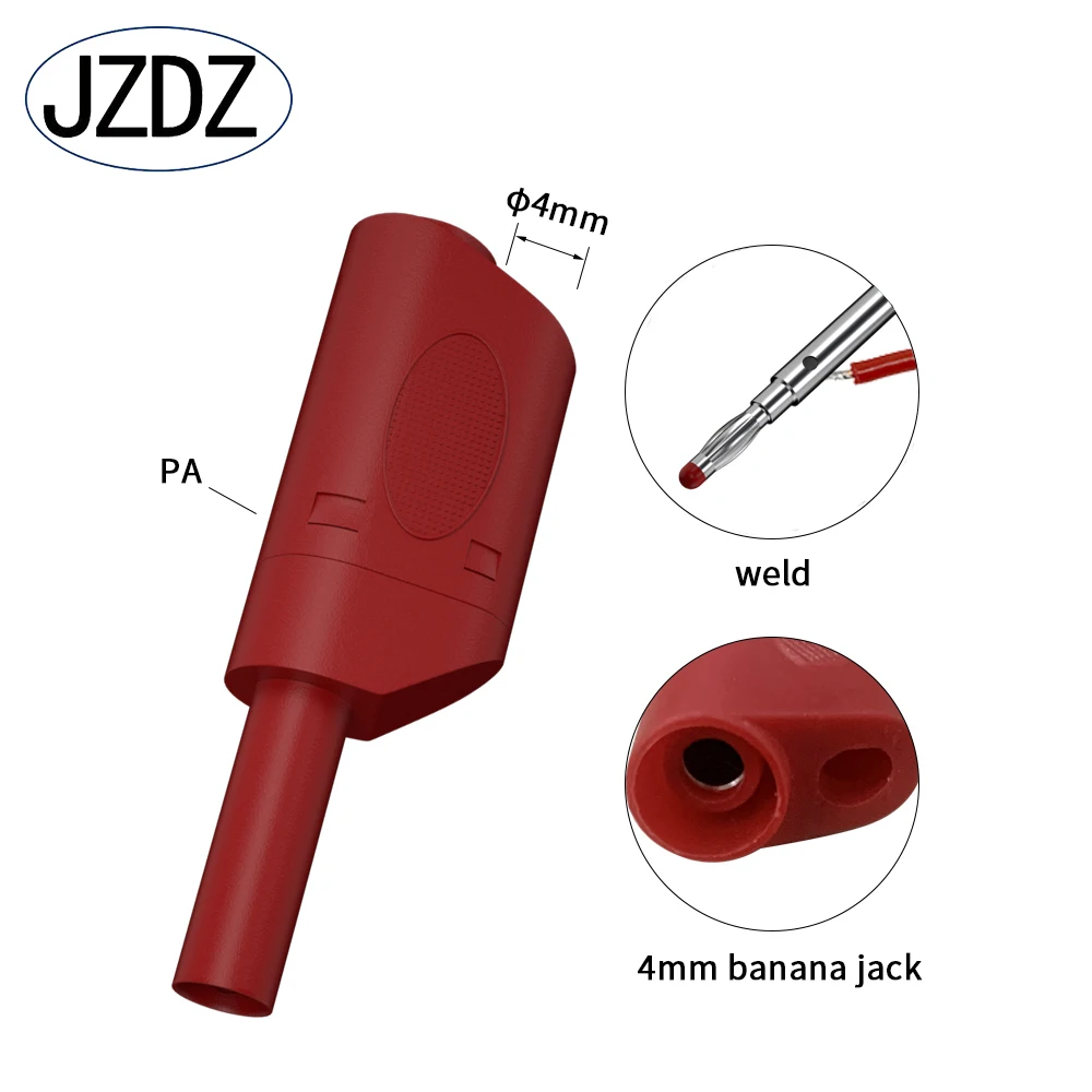 JZDZ 5PCS 4MM Banana Plug Safety Sheath Stackable Wire Solder Connector DIY Electrical Tools J.10038