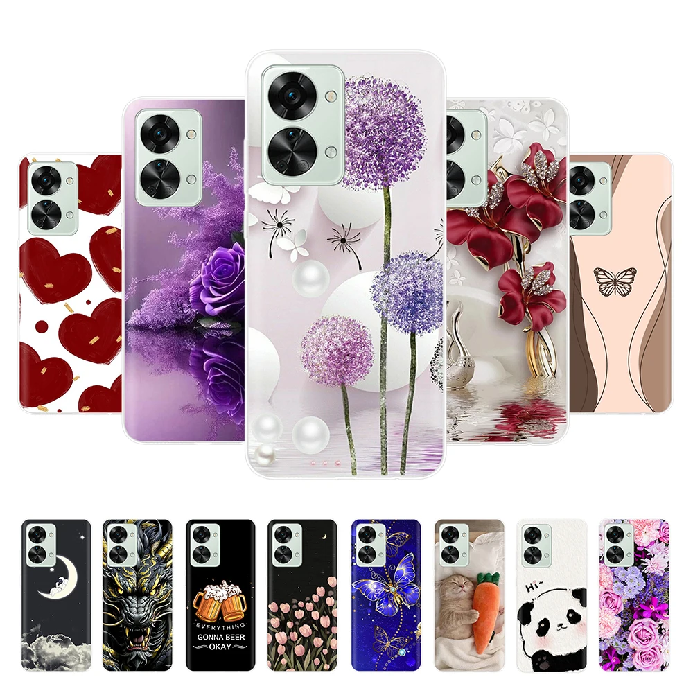 Para Oneplus Nord 2T CPH2399 CPH2401 funda suave de silicona suave cobertura completa Anti Choc parachoques de teléfono para Oneplus Nord 2T Nord2T