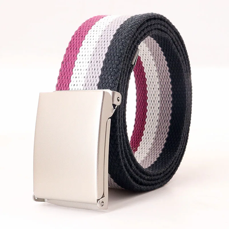 Striped Canvas Belt – Unisex