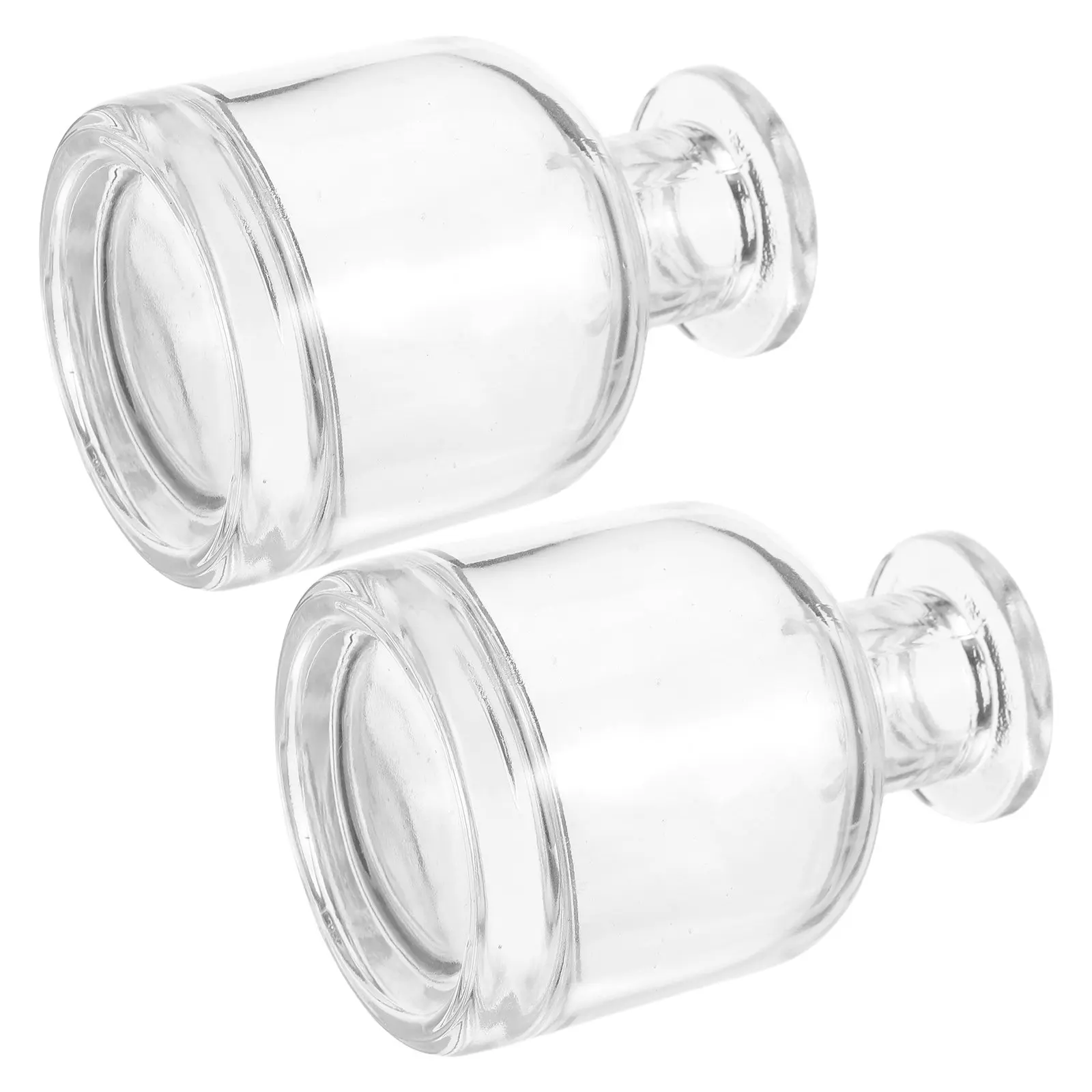 2Pcs Glass Diffuser Bottles Cylindrical Design Empty Refillable Reed Oil Diffuser Jar for Aromatherapy Home Spa Decoration view 5
