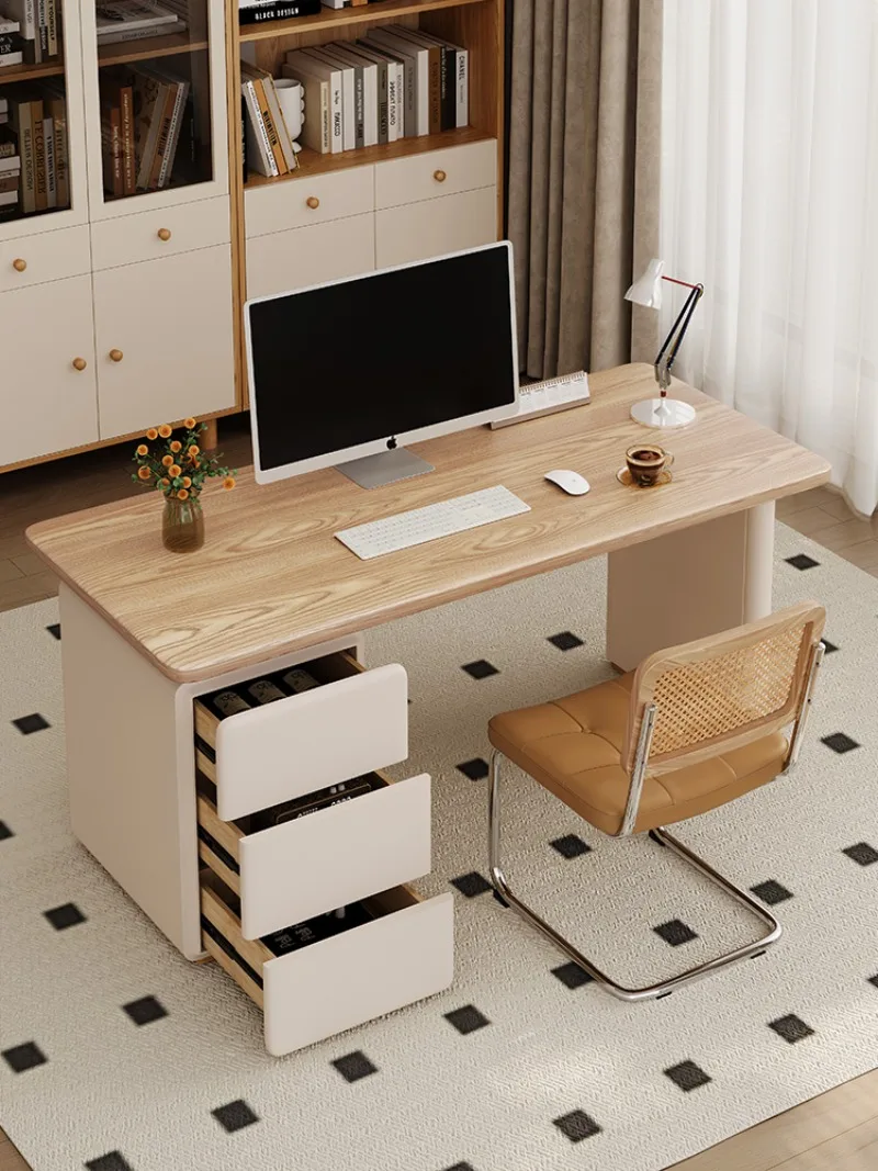 كريم سجل الرياح الخشب الصلب مكتب مكتب الكمبيوتر مكتب منضدة مستطيلة سطح المكتب غرفة نوم المنزل طاولة الدراسة #3